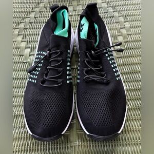 Comfortview Black and Teal Women's Sneakers